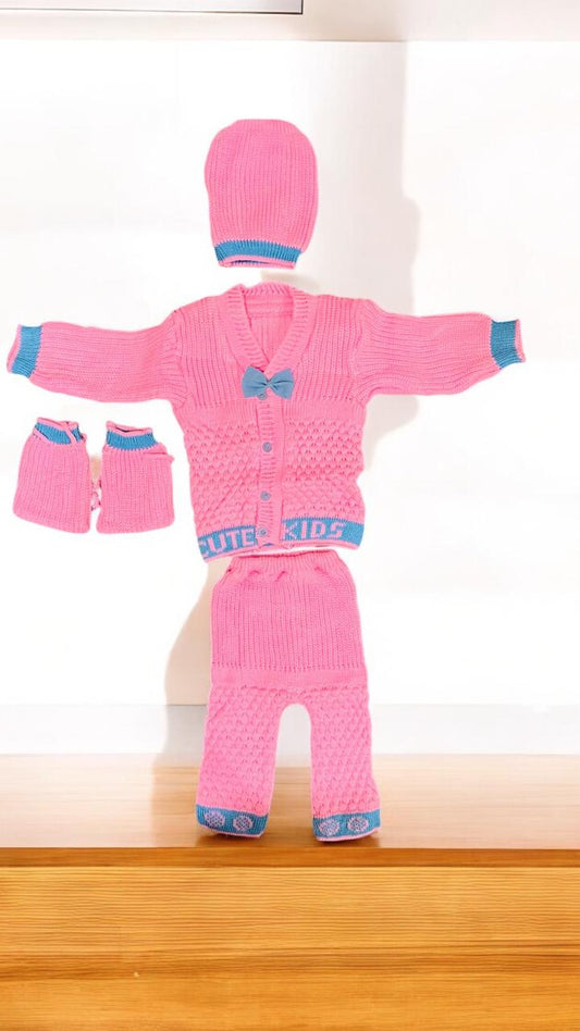 Woolen Sweater Pink For Kids, Colourful And Rich In Look