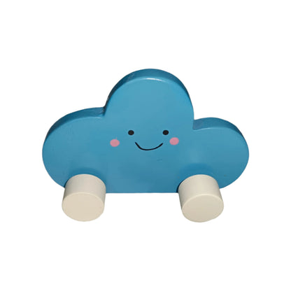 Blue Wooden Cloud Toy | Montessori Baby & Toddler Toy