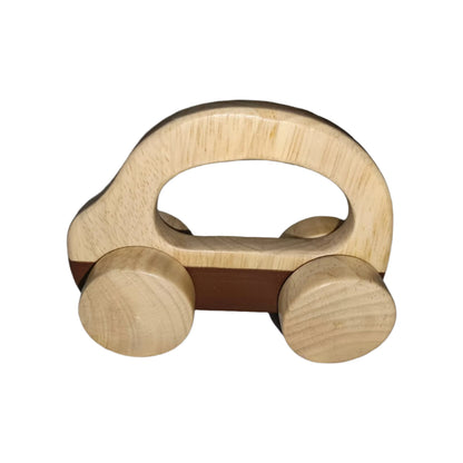 Wooden Wheeled Car Toy | Montessori Push & Pull Vehicle for Kids