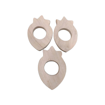 Wooden Pomegranate Teether – Eco-Friendly, BPA-Free & Safe for Infants.