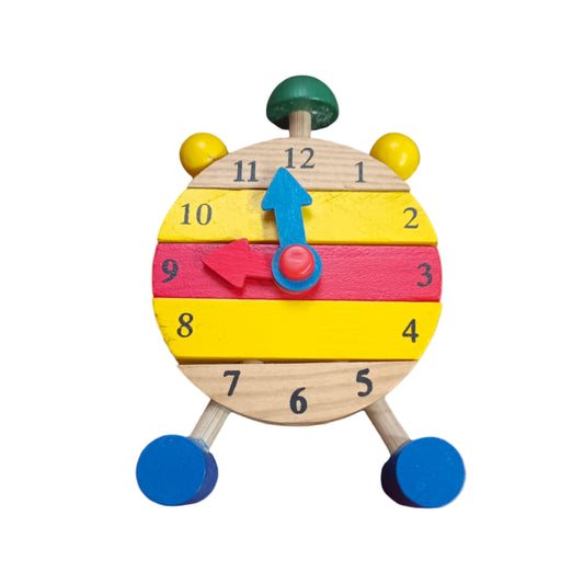 Colorful Wooden Learning Clock – Educational Toy for Toddlers