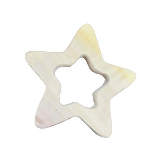 Natural Wooden Star Baby Teether