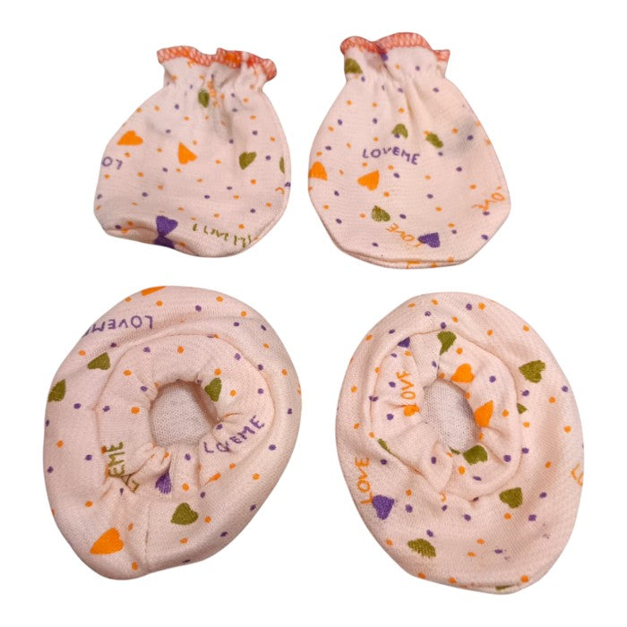 Soft Cotton Mittens & Booties Set for Newborns | Gentle Hand & Feet Cover Gift for Babies 0–6 Months