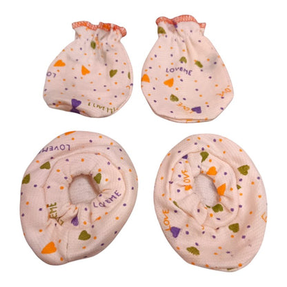 Soft Cotton Mittens & Booties Set for Newborns | Gentle Hand & Feet Cover Gift for Babies 0–6 Months