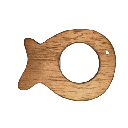 Wooden Teether Set – Fish & Elephant Shapes | Safe & Eco-Friendly