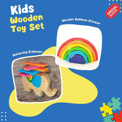 Combo: Rainbow Stacker & Elephant Balancing Beam