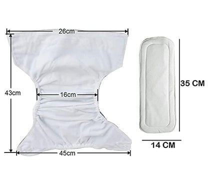 Baby Reusable Diapers – Pack of 4 | Washable & Eco-Friendly