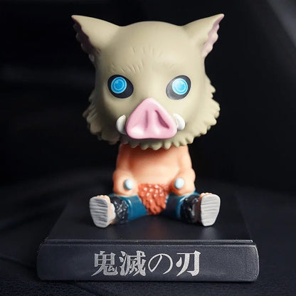 Cute Demon Slayer Inosuke Mini Action Figure Toy | Collectible Anime Character for Kids & Fans