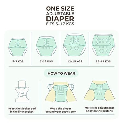 Baby Reusable Diapers – Pack of 4 | Washable & Eco-Friendly