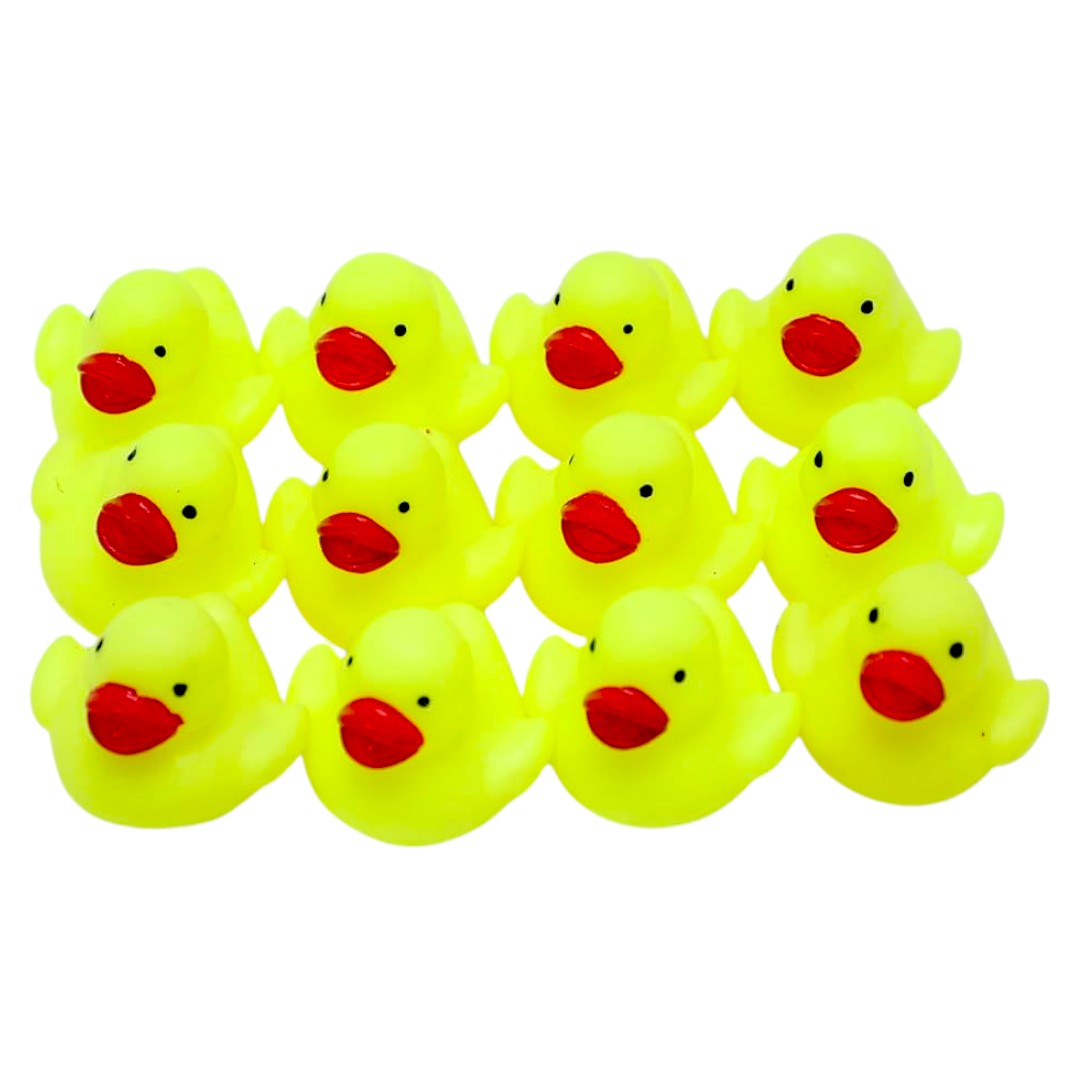 Mini Rubber Duck Bath Toys – 12 Pack | Floating Squeaky Ducks for Kids