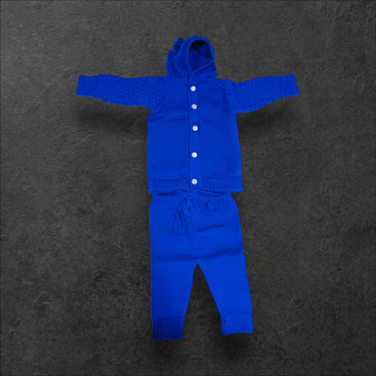 Woolen Sweater Hooded Pair For Newborns & Infants