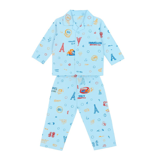 Kids Cotton Night Suit Comfortable 2-Piece Pajama Set