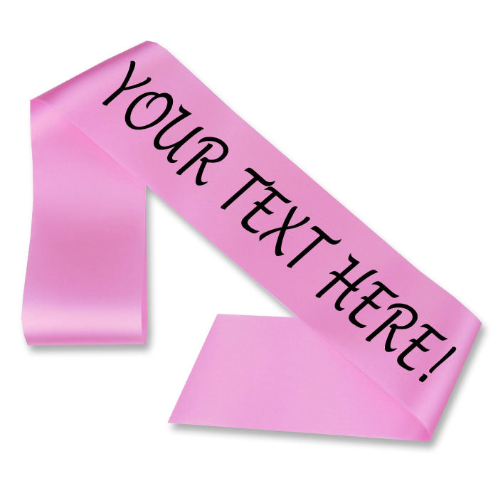 Customizable Satin Sash – Add Your Text | Personalized Party, Wedding, Birthday & Event Sash