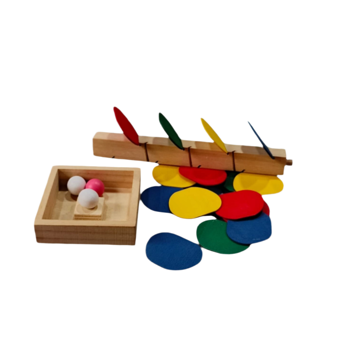Wooden Marble Run Tree Toy – Rainbow Musical Ball Drop for Kids