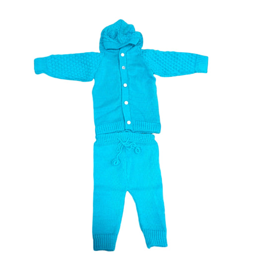 Woolen Sweater Hooded Pair For Newborns & Infants