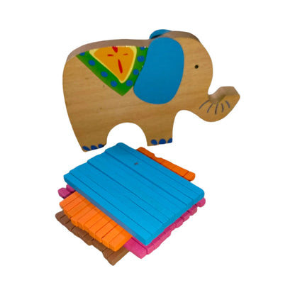 Wooden Elephant Balancing Toy – Montessori Stacking Game for Kids