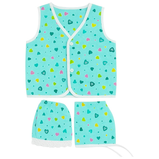 Baby Cotton Vest & Langot Set | Newborn Baby Clothes with Cute Prints