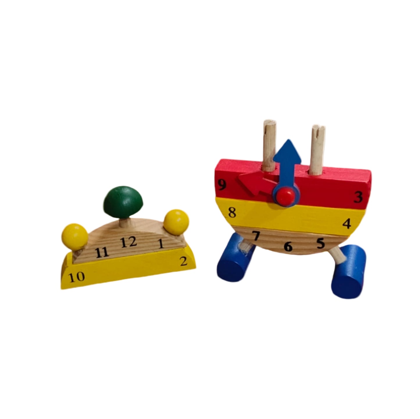 Colorful Wooden Learning Clock – Educational Toy for Toddlers