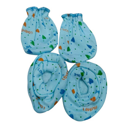 Soft Cotton Mittens & Booties Set for Newborns | Gentle Hand & Feet Cover Gift for Babies 0–6 Months