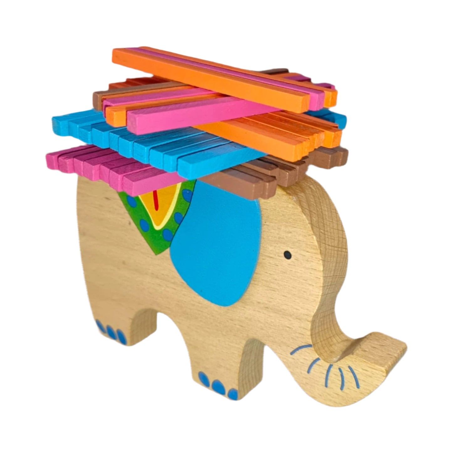 Wooden Elephant Balancing Toy – Montessori Stacking Game for Kids