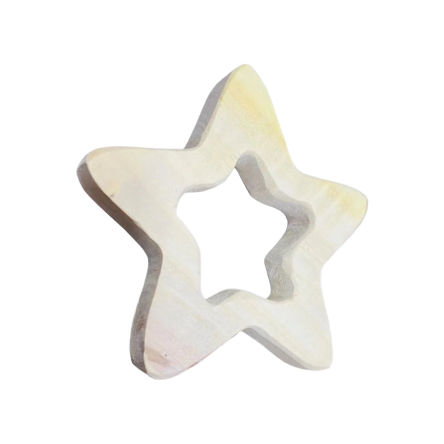 Natural Wooden Star Baby Teether