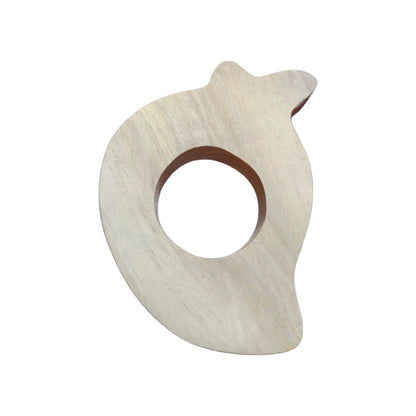 Mango Wooden Baby Teether - Eco-Friendly, BPA-Free & Safe for Infants.