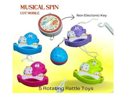 Musical Baby Cot Mobile – Soft Lullabies, Rotating Toys, Crib Soother for Newborns