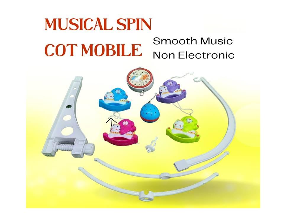 Musical Baby Cot Mobile – Soft Lullabies, Rotating Toys, Crib Soother for Newborns