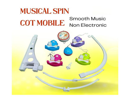 Musical Baby Cot Mobile – Soft Lullabies, Rotating Toys, Crib Soother for Newborns