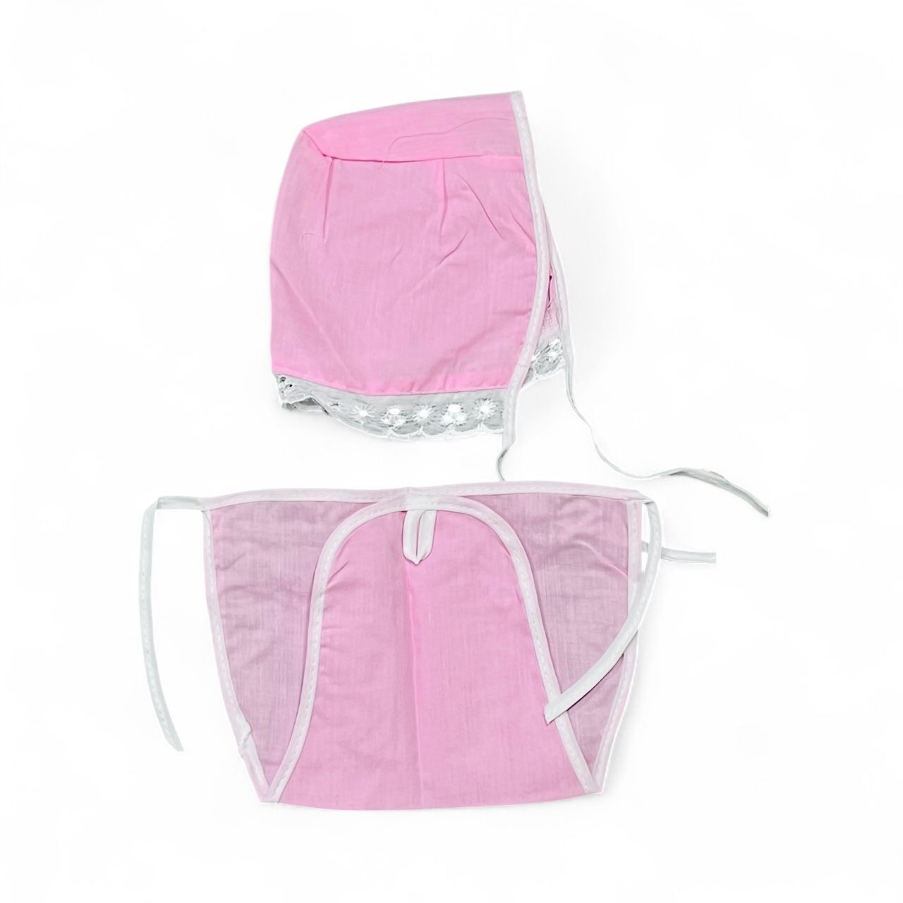 Newborn Baby Cotton Set with Nappy & Cap – Soft & Breathable Infant Clothing (Unisex)