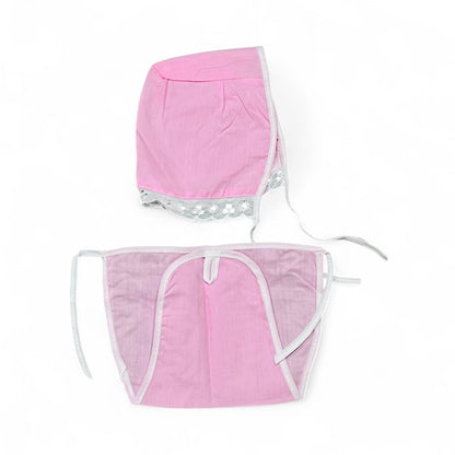 Newborn Baby Cotton Set with Nappy & Cap – Soft & Breathable Infant Clothing (Unisex)