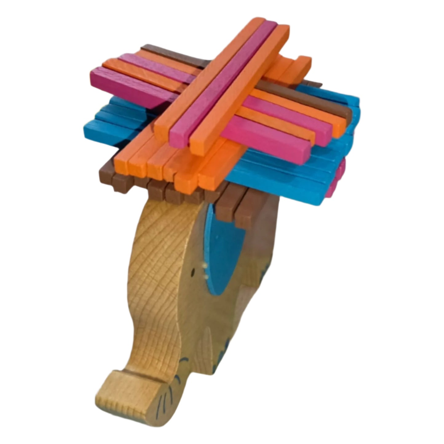Wooden Elephant Balancing Toy – Montessori Stacking Game for Kids