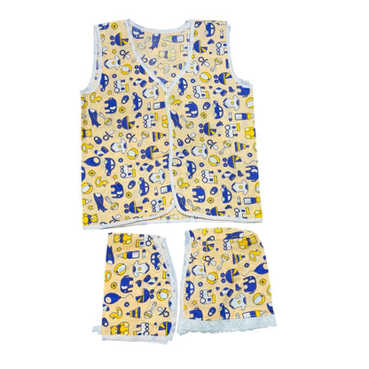 Baby Cotton Vest, Cap & Langot Set | Newborn Baby Clothes
