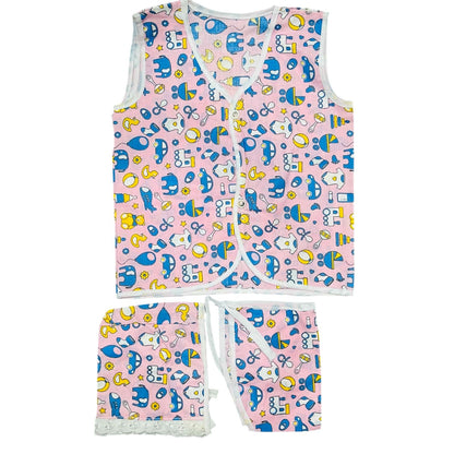 Baby Cotton Vest, Cap & Langot Set | Newborn Baby Clothes