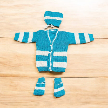 Woolen Sweaters Hand Knitted For Baby (Set Of 3)
