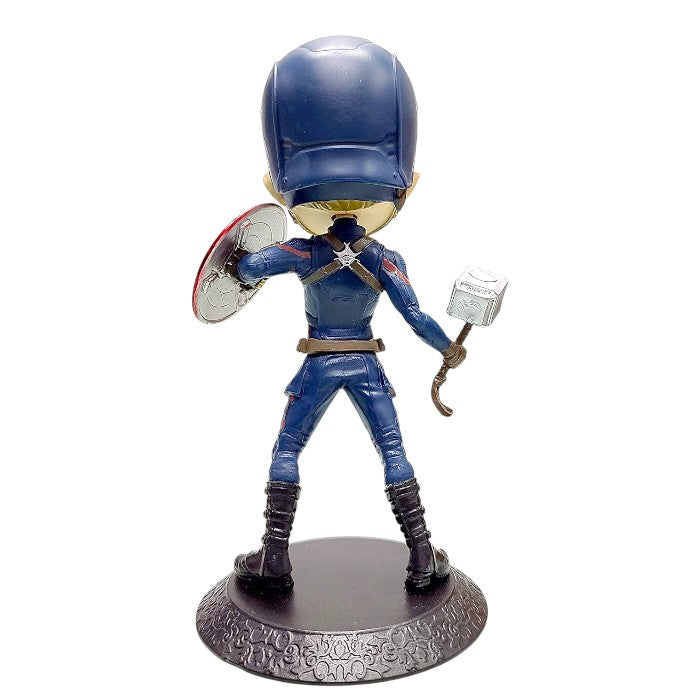 Captain America Action Figure | Marvel Superhero Collectible Toy | Stylish Desk & Car Dashboard Decor Gift for Kids & Fans