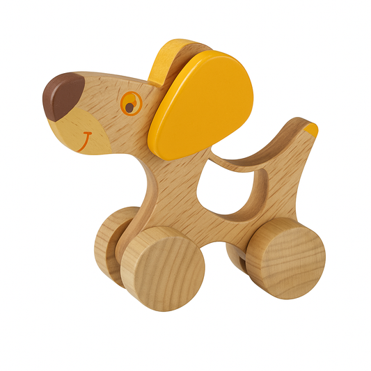 Wooden Dog Push Toy | Montessori Baby & Toddler Toy for Kids