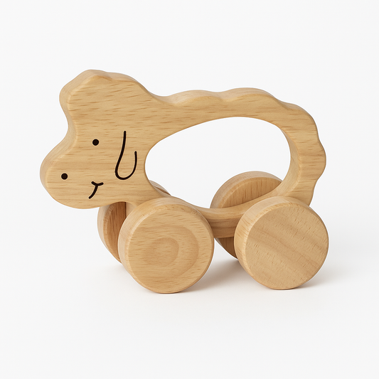 Sheep Wooden Push Toy with Wheels | Montessori Baby & Toddler Toy