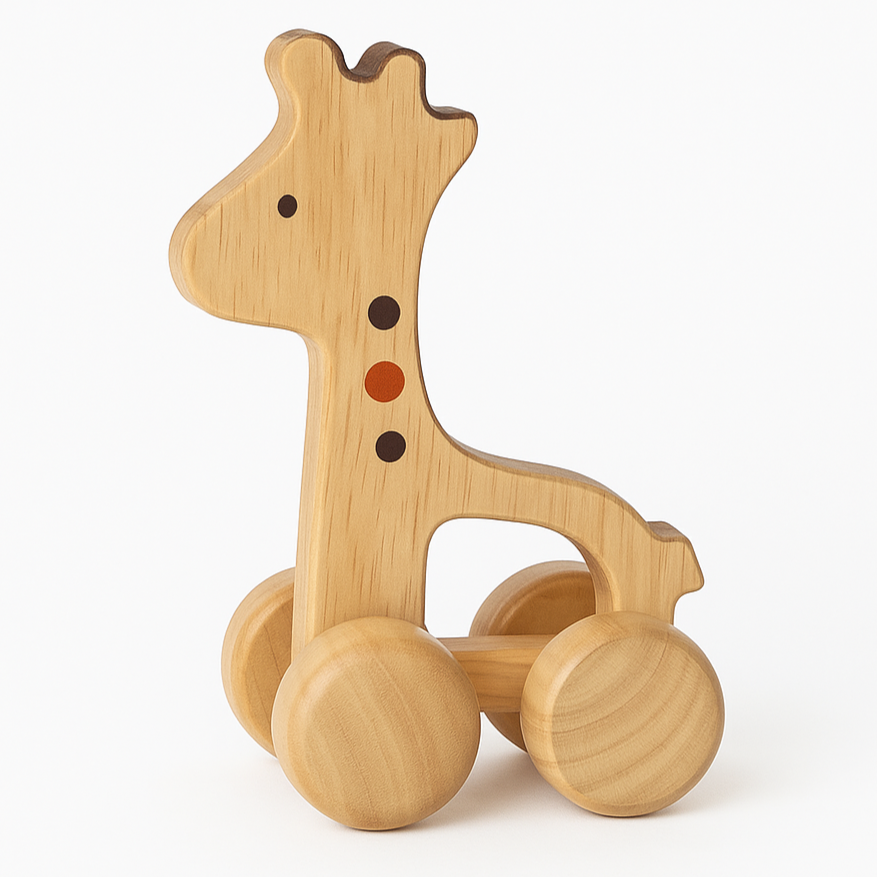 Giraffe Wooden Push Toy | Montessori Baby & Toddler Toy