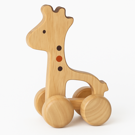 Giraffe Wooden Push Toy | Montessori Baby & Toddler Toy