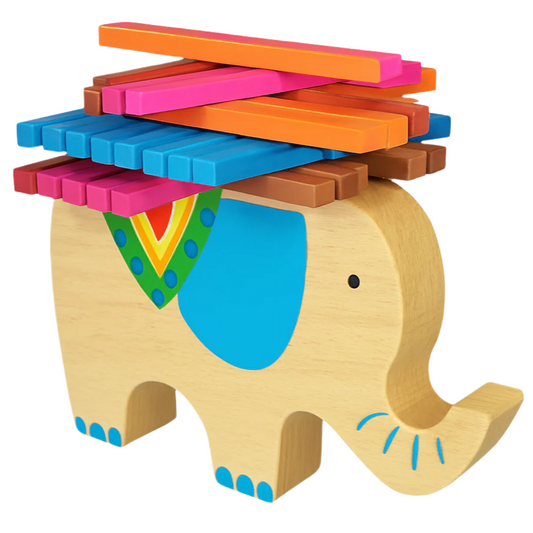 Wooden Elephant Balancing Toy – Montessori Stacking Game for Kids