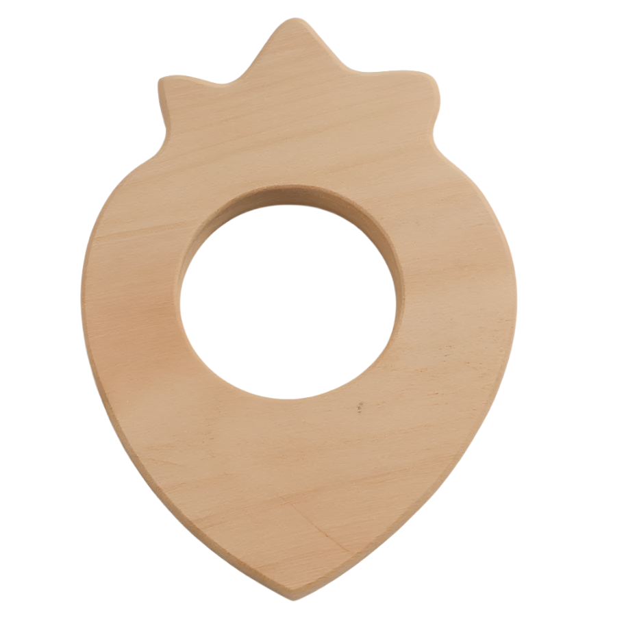 Wooden Pomegranate Teether – Eco-Friendly, BPA-Free & Safe for Infants.