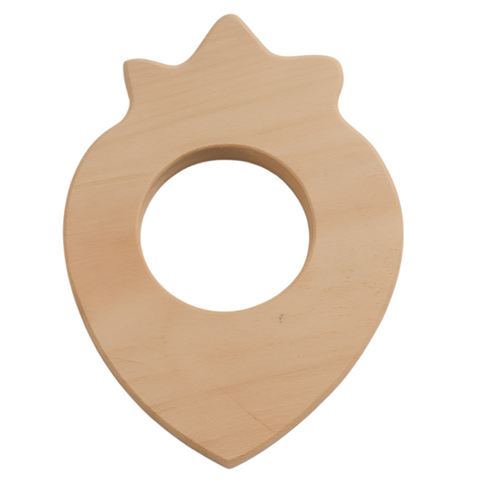 Wooden Pomegranate Teether – Eco-Friendly, BPA-Free & Safe for Infants.