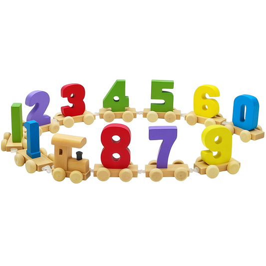 Wooden Toy Number Train for Kids – Colorful 0-9 Educational Set