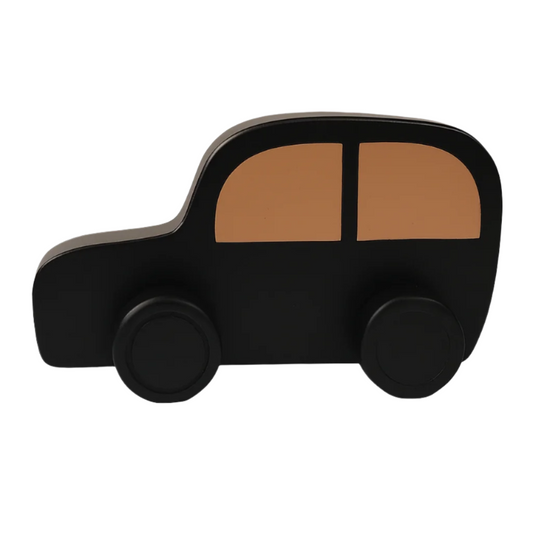 Black Wooden Vintage Car Toy | Montessori Push & Pull Vehicle for Kids
