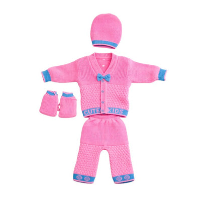 Woolen Sweater Pink For Kids, Colourful And Rich In Look