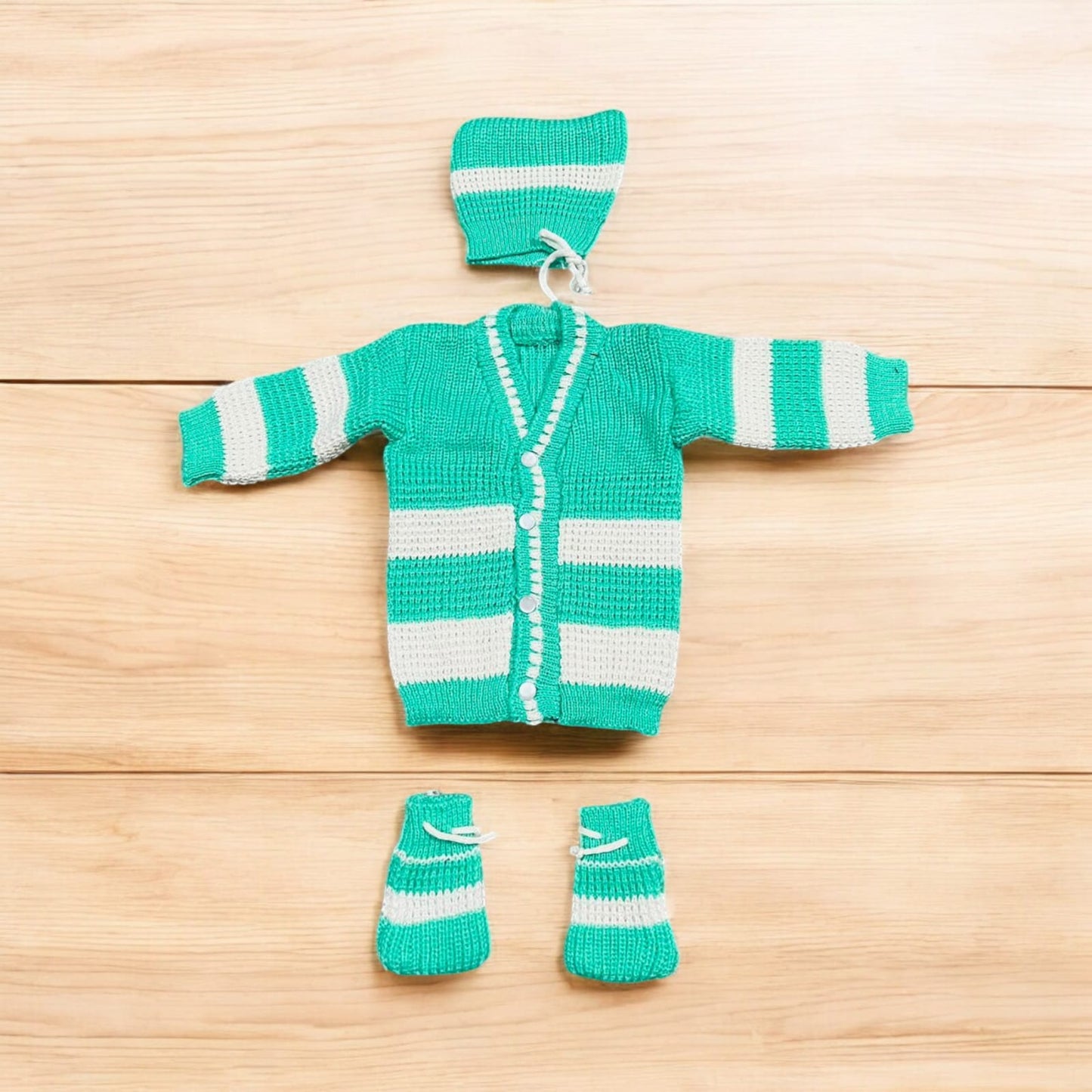 Woolen Sweaters Hand Knitted For Baby (Set Of 3)