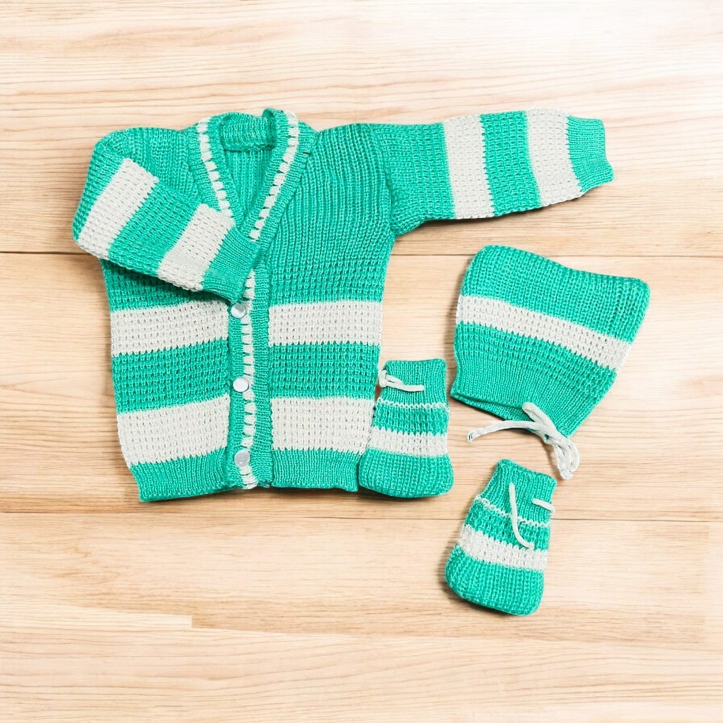 Woolen Sweaters Hand Knitted For Baby (Set Of 3)