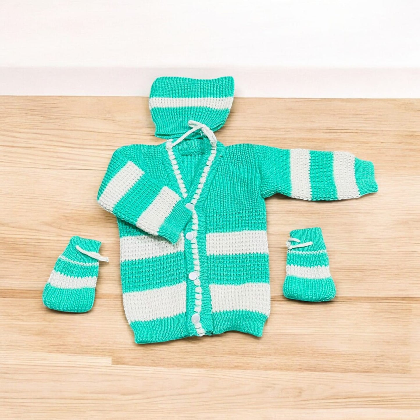 Woolen Sweaters Hand Knitted For Baby (Set Of 3)