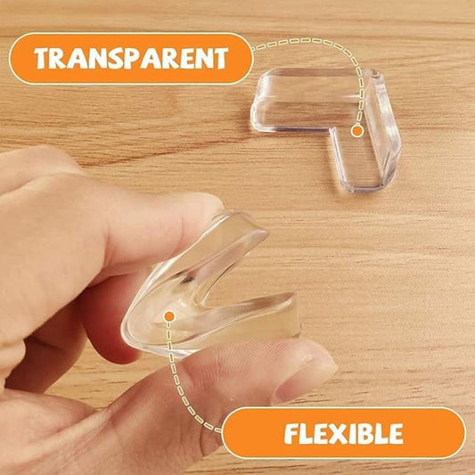 L-Shaped Clear Corner Protectors – Safety Edge Guards (Pack of 12)
